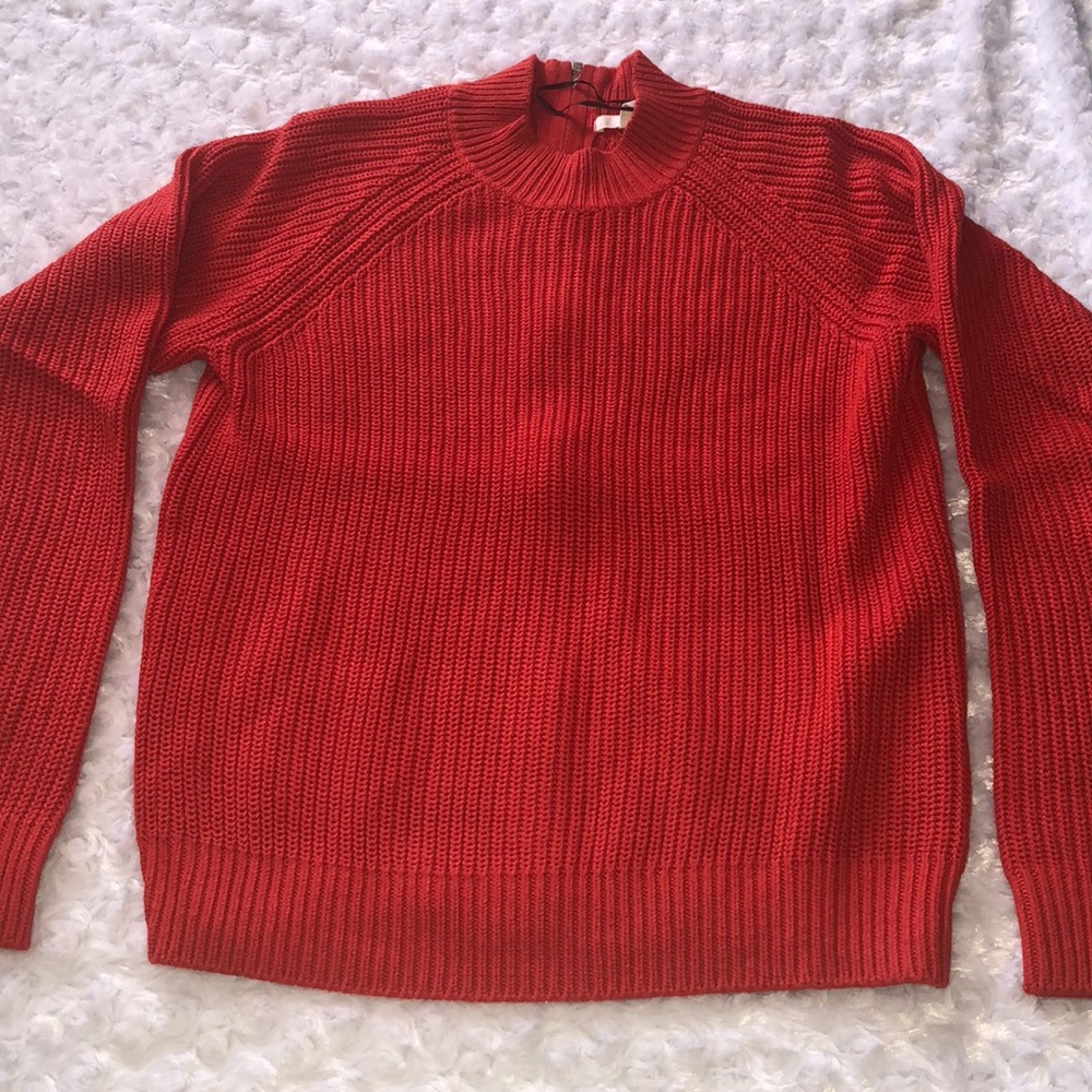 Zipper Back Orange H&M Sweater